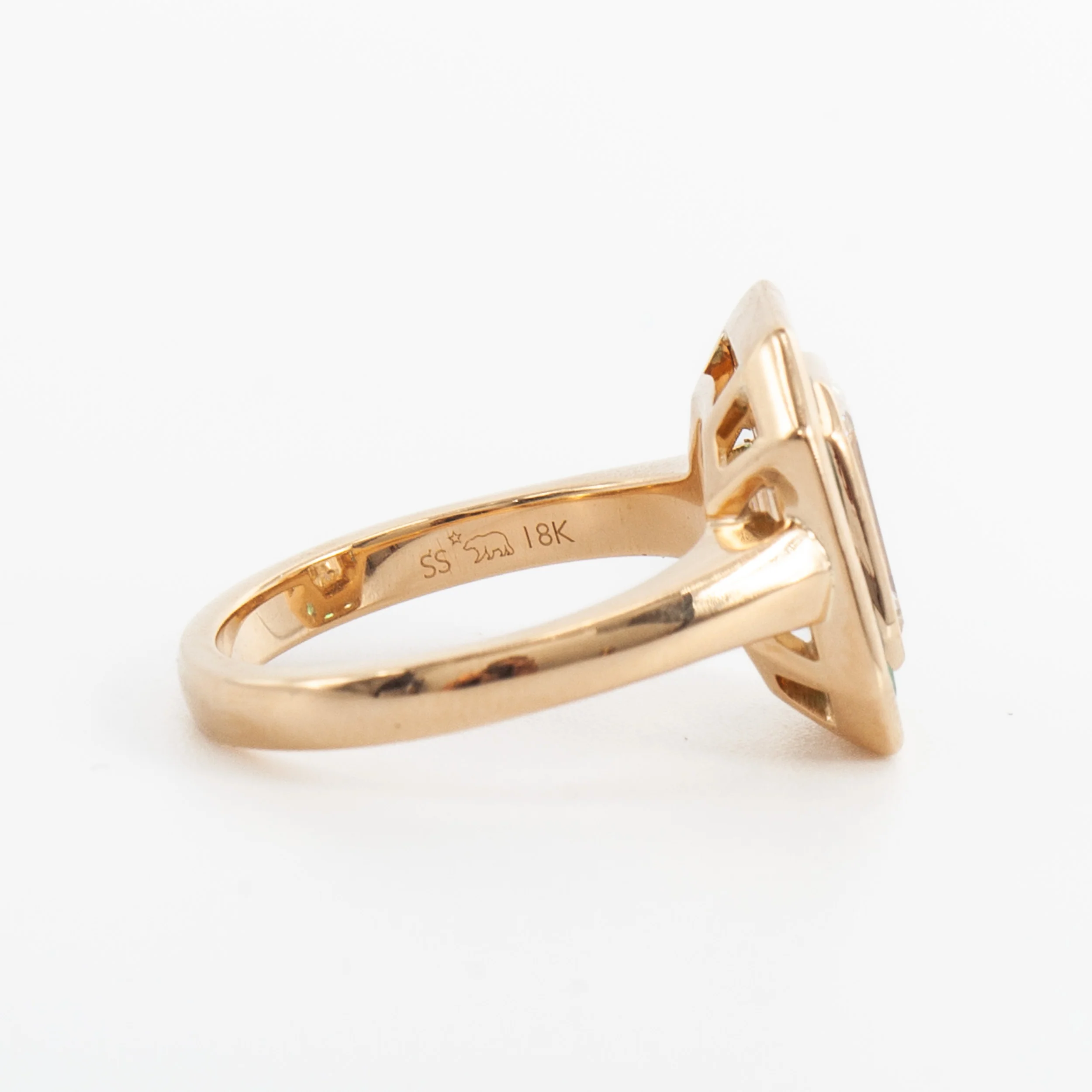 2.11 ct Calibre-cut Emerald Halo Maria Ring - Image 4