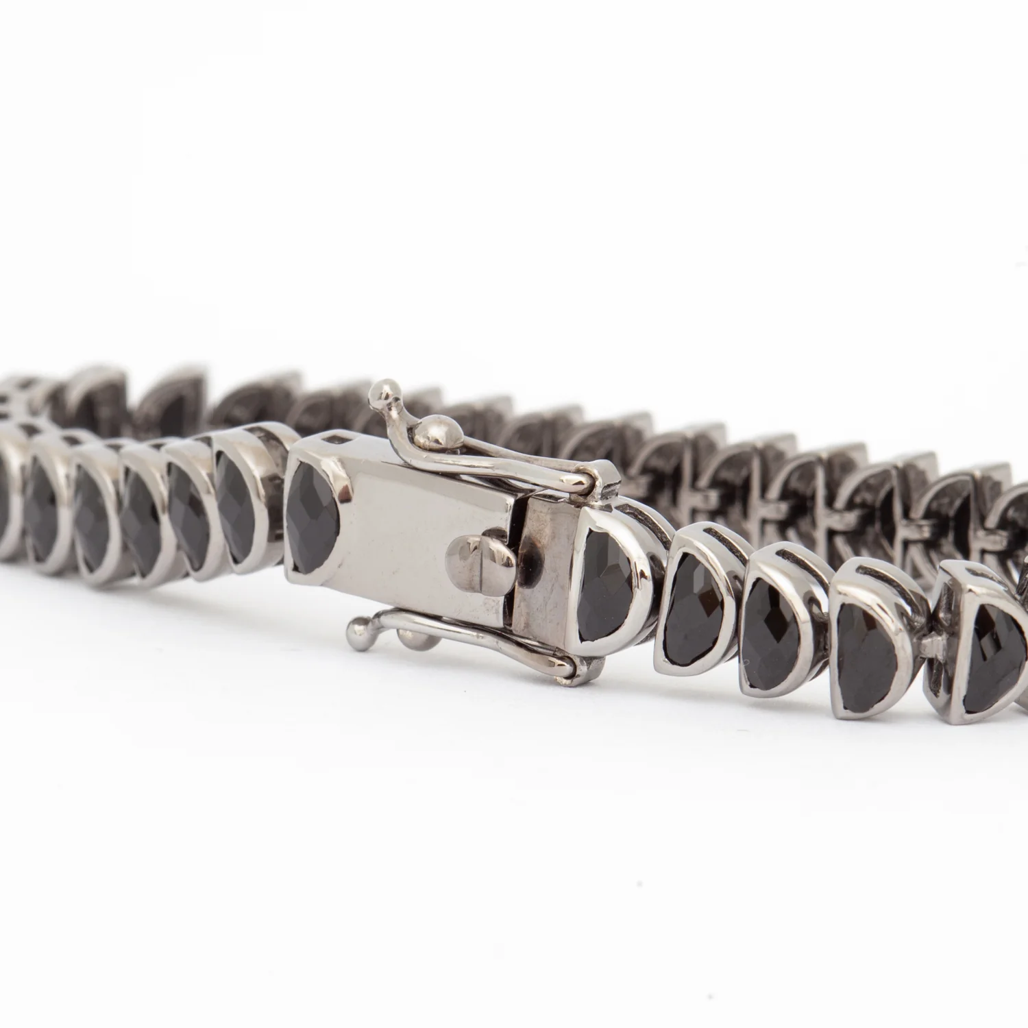 Black Spinel Small Worm Bracelet - Image 3