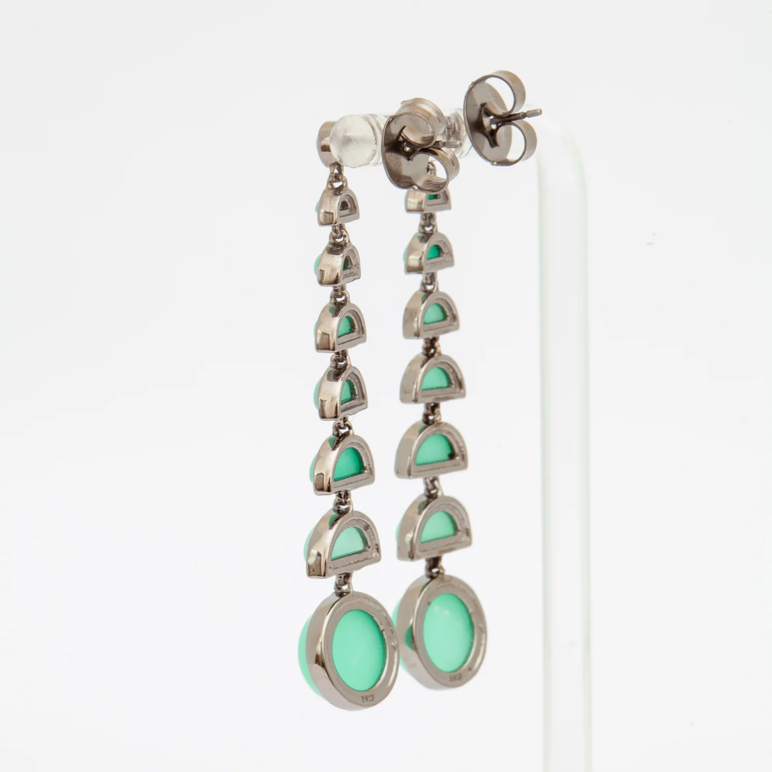 Chrysoprase Ballbearing Earrings - Image 3