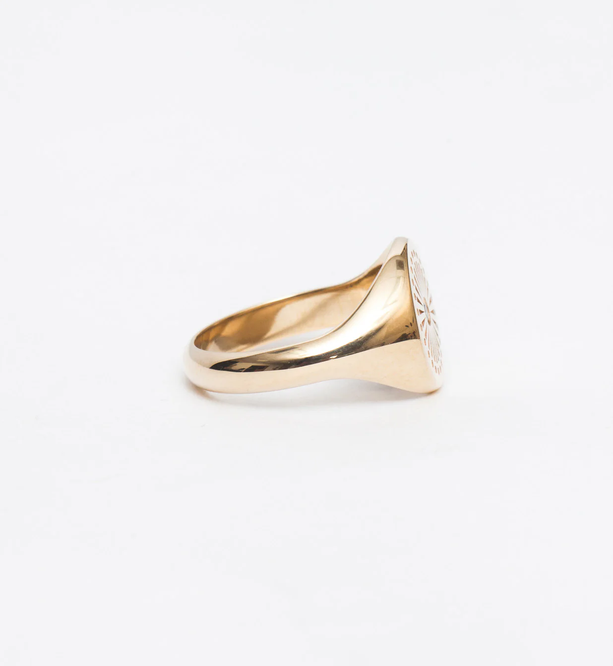Sunbeam Engraved Signet Ring - Image 4
