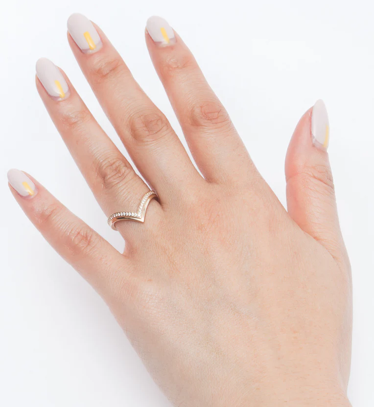 White Diamond Butterfly Chrysalis Band - Image 5