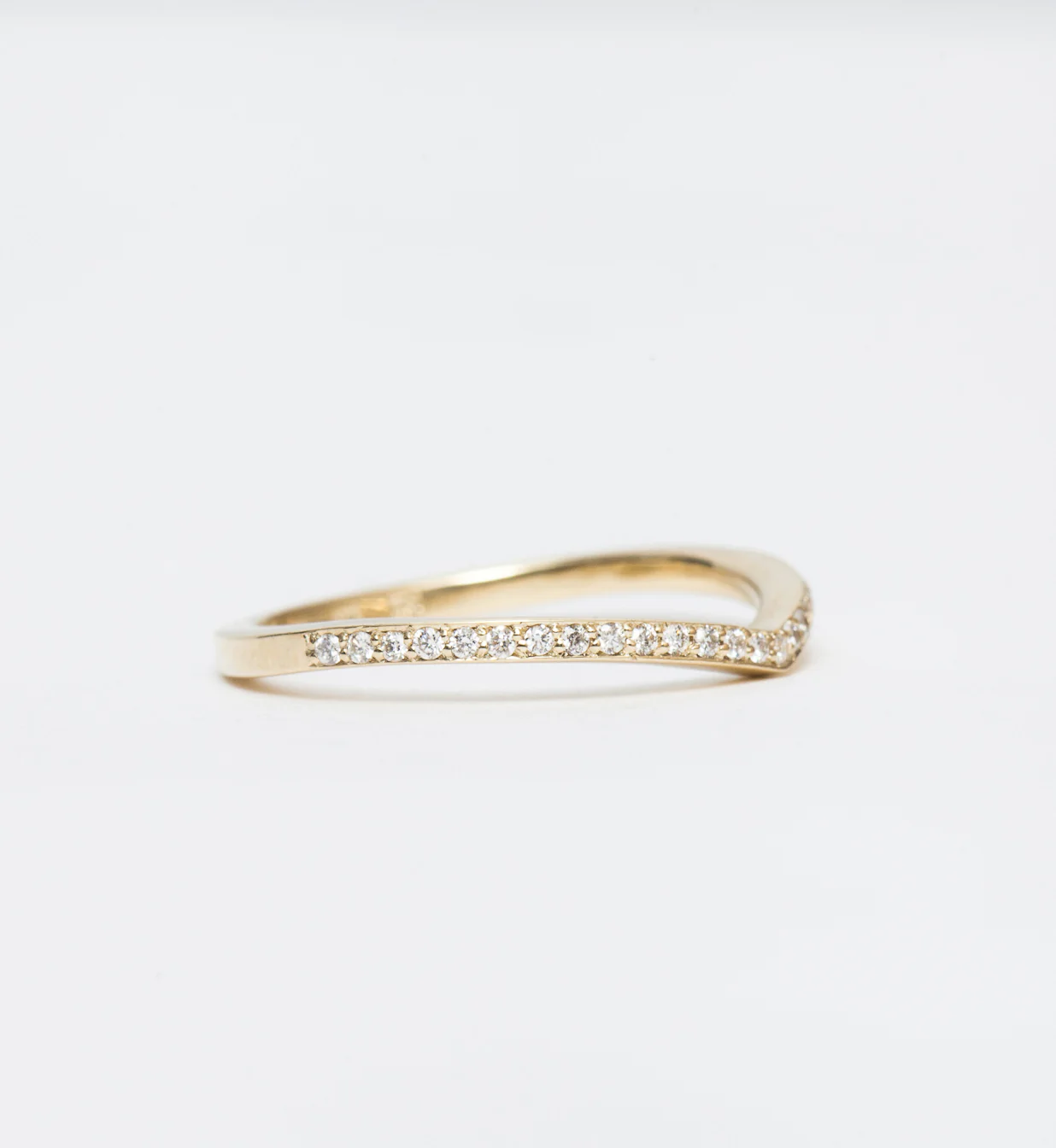 White Diamond Curved Eternity Band - Image 3