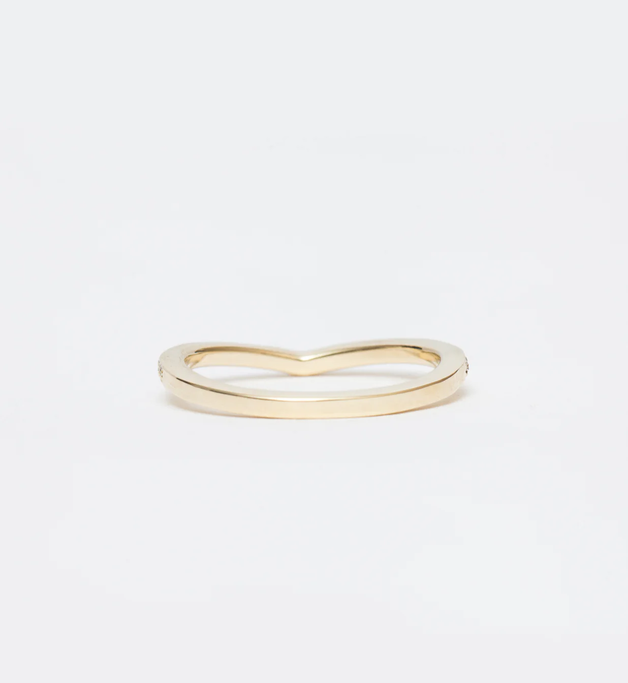 White Diamond Curved Eternity Band - Image 4